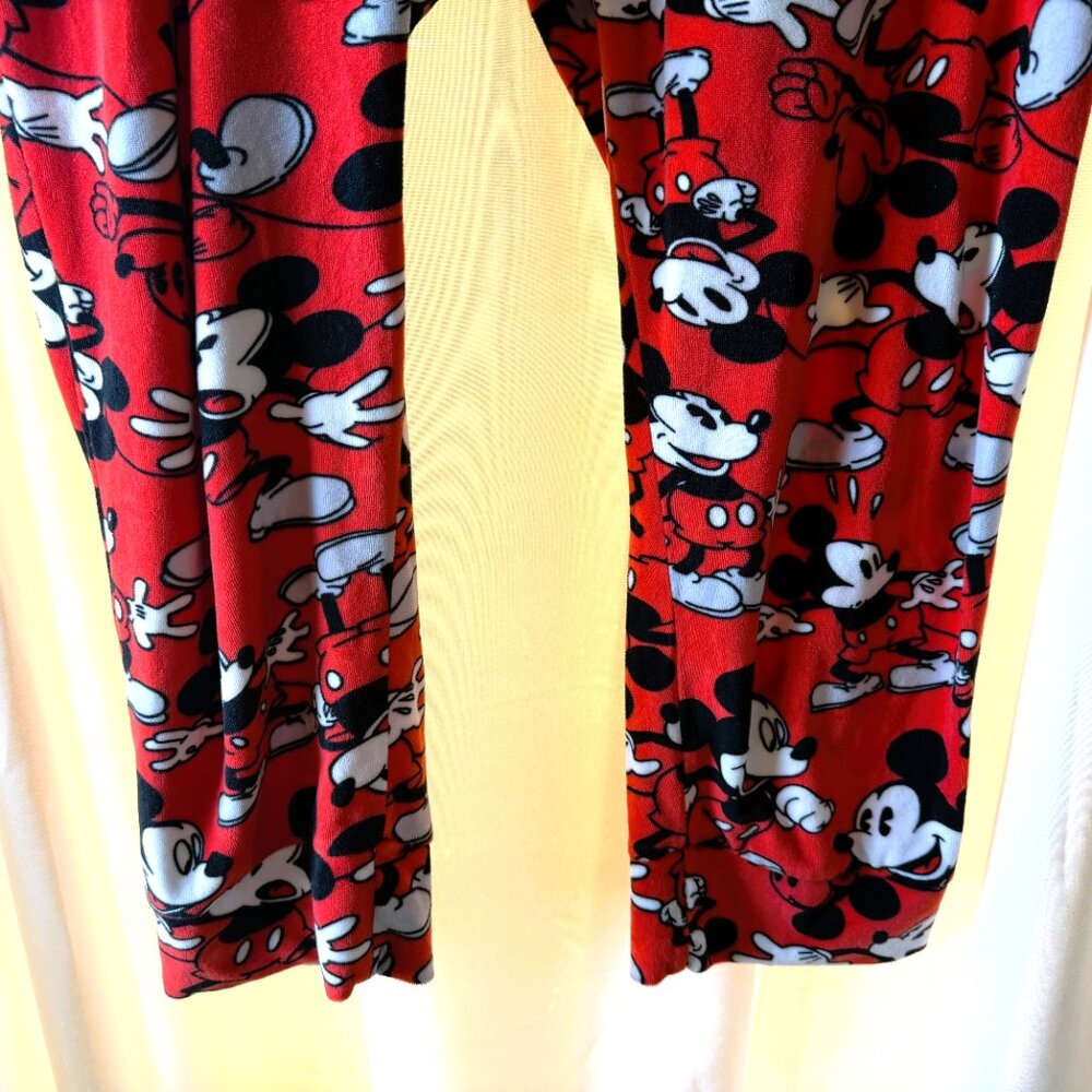 Women's Disney Mickey Mouse Soft Fleece Red Pajama Top & Bottom Size XL (16-18) - Picture 11 of 11